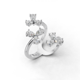 Floral swirl Diamond Ring - MWLR-0289
